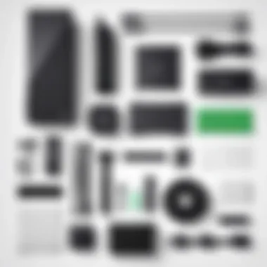 Components of the Xbox One Cleaning Kit Detailed view of Xbox One cleaning kit components