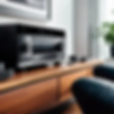 Illustration of audio enthusiasts enjoying music with Yamaha receivers