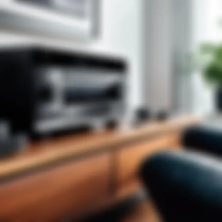 Illustration of audio enthusiasts enjoying music with Yamaha receivers
