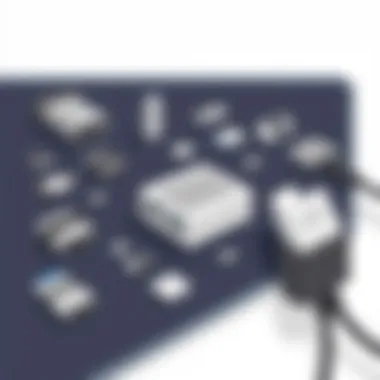 Showcasing various types of USB-C header adapters