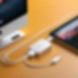 Connection setup between USB to HDMI adapter and Mac