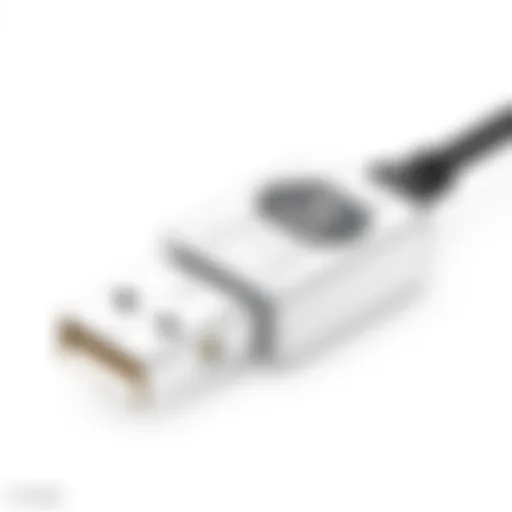 USB to RS-485 Adapter Connections Detailed view of a USB to RS-485 adapter showcasing the ports and connections.