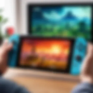 Gameplay on Refurbished Nintendo Switch User enjoying gameplay on a refurbished Nintendo Switch