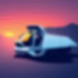 A sleek automotive camera featured on the Vantrue website