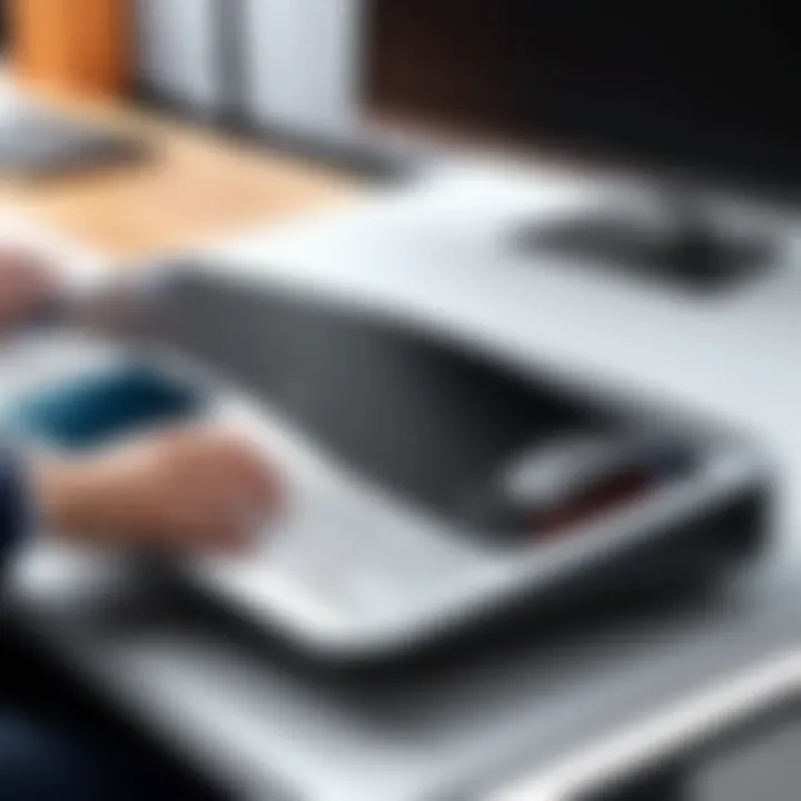 A variety of commuter lap desks showcasing ergonomic features