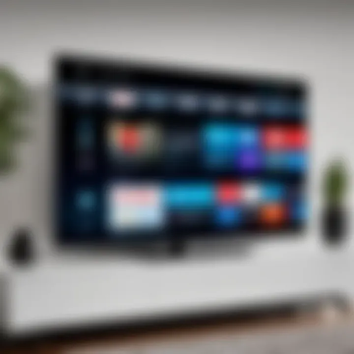 Interface of the Vizio Smart TV displaying various apps and streaming options.