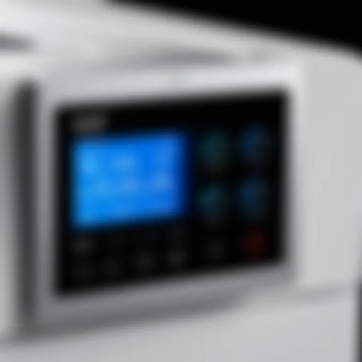 Close-up of Wispi humidifier's control panel