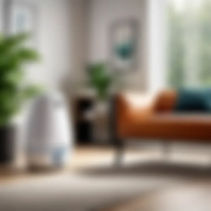 Wispi humidifier in a modern living space enhancing air quality